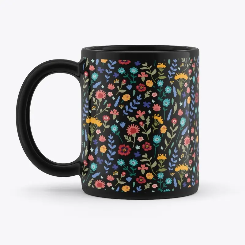 Floral Pattern Mug - Elegant Design