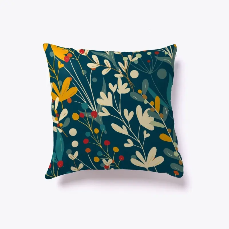 Elegant Floral Pattern Pillow for Decor