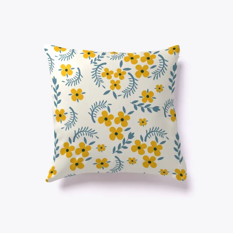 Simplistic Floral Pillow for Home Decor