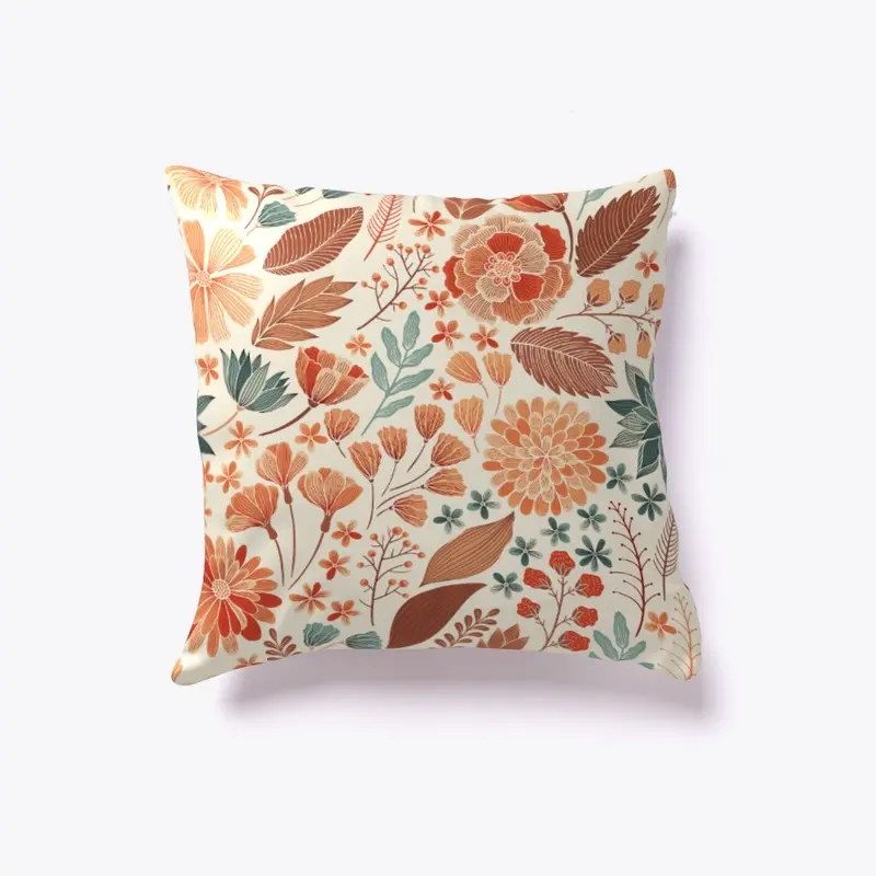 Elegant Floral Design Pattern Pillow