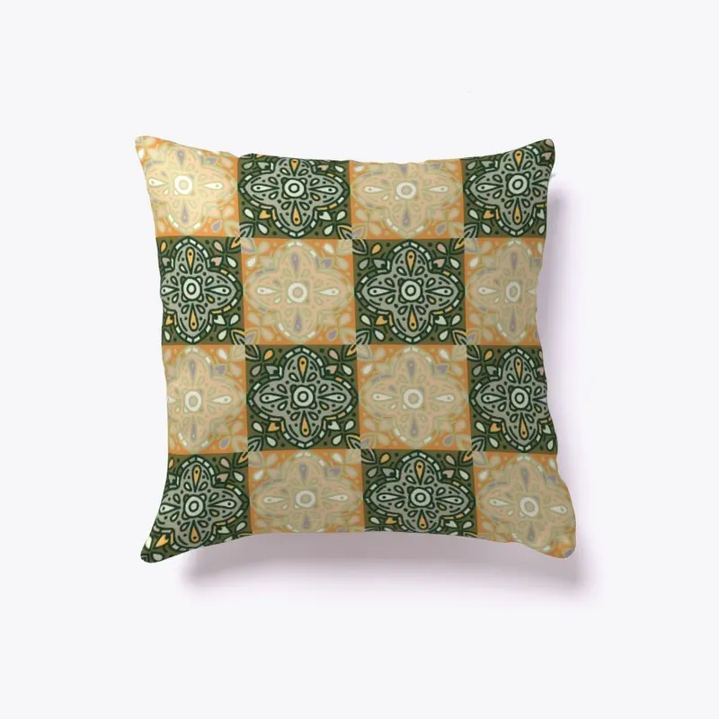 Modern Grid Pattern Pillow